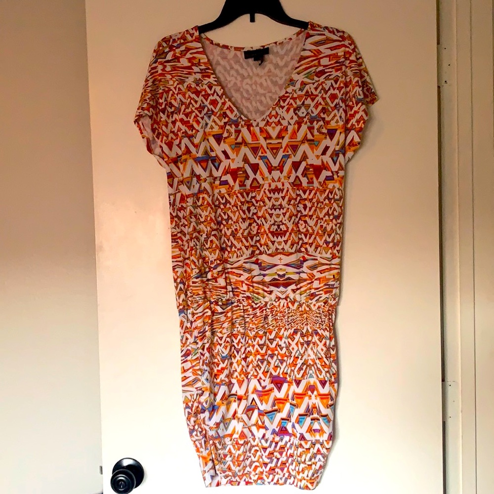 Multicolored Loose Top Body Con Bottom Dress